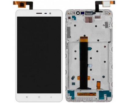 Дисплей Xiaomi Redmi Note 3 + тачскрін (сенсор), білий, в рамці
