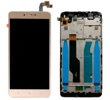 Дисплей Xiaomi Redmi Note 4X + тачскрин (сенсор), золотистый, в рамке