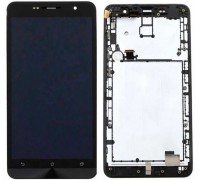 Дисплей Asus ZenFone 6 (A600CG/A601CG) + тачскрин (сенсор), черный, в рамке, Charcoal Black