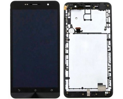 Дисплей Asus ZenFone 6 (A600CG/A601CG) + тачскрин (сенсор), черный, в рамке, Charcoal Black