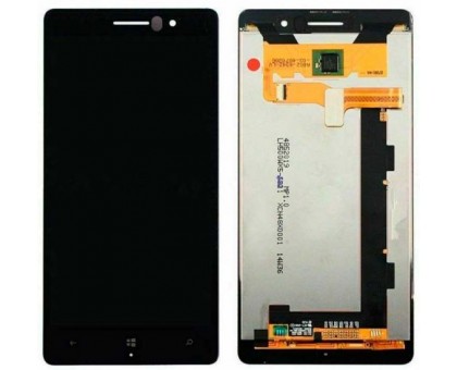 Дисплей для Nokia 830 Lumia + touchscreen, чёрный, с передней панелью, оригинал (Китай)
