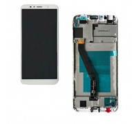 Дисплей Honor 7A Pro 5.7 AUM-L29/Honor 7C 5.7 AUM-L41, Huawei Y6 2018 ATU-L21/Y6 Prime 2018 ATU-L31 + тачскрин (сенсор), белый, в рамке