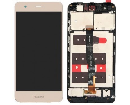 Дисплей Huawei Nova CAN-L01/CAN-L11 + тачскрин (сенсор), золотистый, без микросхемы, в рамке, #1540340171 FHD-A