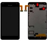Дисплей Microsoft 550 Lumia + тачскрин (сенсор), черный, в рамке, оригинал