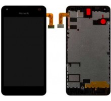 Дисплей Microsoft 550 Lumia + тачскрин (сенсор), черный, в рамке, оригинал