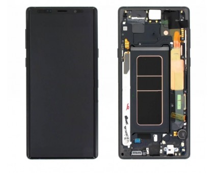 Дисплей Samsung N960F Galaxy Note 9 + тачскрин (сенсор), черный, OLED, в рамке, Midnight Black, копия хорошего качества