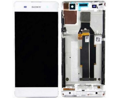 Дисплей Sony F3111 Xperia XA/F3112/F3113/F3115/F3116 + тачскрин (сенсор), белый, в рамке, оригинал