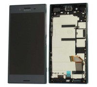 Дисплей Sony G8141 Xperia XZ Premium/G8142 + тачскрин (сенсор), черный, в рамке, Deepsea Black, оригинал