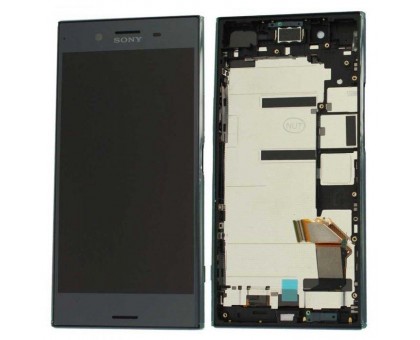 Lcd Sony G8141 Xperia XZ Premium / G8142 + touch-screen (sensor), black, in frame, Deepsea Black, original
