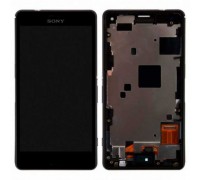 Модульний дисплей для Sony D5803 Xperia Z3 Compact D5833 | Екран + тачскрін чорний з передньою панеллю
