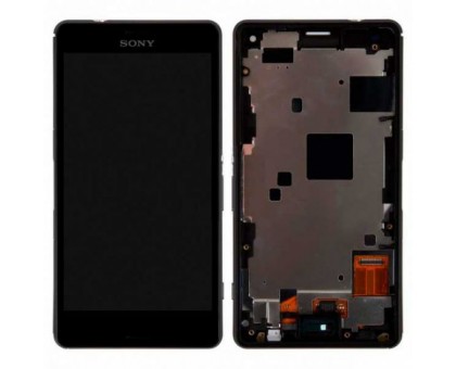Модульний дисплей для Sony D5803 Xperia Z3 Compact D5833 | Екран + тачскрін чорний з передньою панеллю