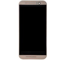 Дисплей для HTC One M9 + touchscreen, чёрный, с передней панелью золотистого цвета