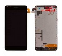 LCD for Microsoft 640 Lumia + touchscreen, black, with the front panel, the original (China)