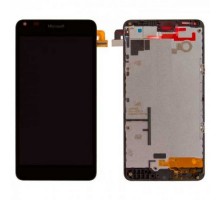 Дисплей для Microsoft 640 Lumia + touchscreen, чёрный, с передней панелью, оригинал (Китай)