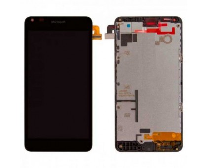 LCD for Microsoft 640 Lumia + touchscreen, black, with the front panel, the original (China)