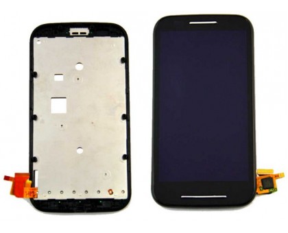 Дисплей Motorola XT1021 Moto E/XT1022/XT1023/XT1025 + тачскрин (сенсор), черный, в рамке