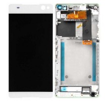 Дисплей Sony E5506 Xperia C5 Ultra/E5533/E5553/E5563 + тачскрин (сенсор), белый, в рамке, оригинал