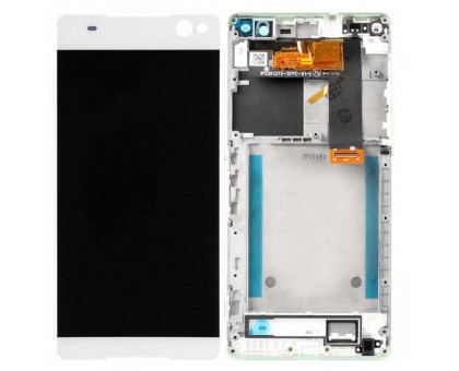 Дисплей Sony E5506 Xperia C5 Ultra/E5533/E5553/E5563 + тачскрин (сенсор), белый, в рамке, оригинал