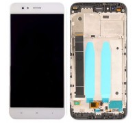 Дисплей Xiaomi Mi A1 /Mi 5x + тачскрин (сенсор), белый, в рамке
