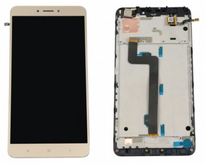 Дисплей Xiaomi Mi Max /Mi Max Pro /Mi Max Prime + тачскрин (сенсор), золотистый, в рамке