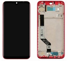 Дисплей Xiaomi Redmi Note 7 + тачскрин (сенсор), черный, в рамке красного цвета, Twilight Gold, оригинал