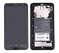Дисплей Asus ZenFone 2 Laser ZE601KL + тачскрин (сенсор), черный, в рамке, Glacier Gray