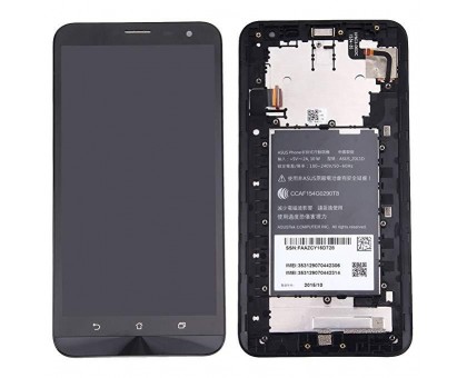 Дисплей Asus ZenFone 2 Laser ZE601KL + тачскрин (сенсор), черный, в рамке, Glacier Gray