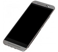 Дисплей для HTC One M9 + сенсорний екран, чорний, з передньою панеллю сірого кольору