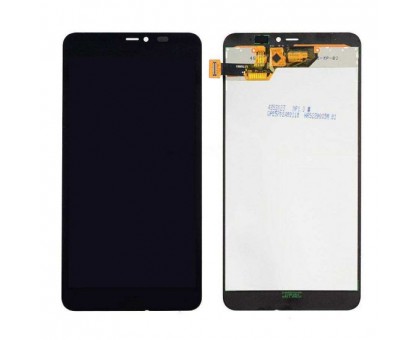 Дисплей для Microsoft Lumia 640 XL Dual Sim + сенсорний екран, чорний, з передньою панеллю, оригінал (Китай)