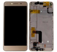 Дисплей Huawei Y6 II CAM-L21/Honor 5A + тачскрин (сенсор), золотистый, в рамке