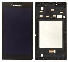 Дисплей Lenovo A7-30HC Tab 2 + тачскрин (сенсор), черный, #TV070WSM-TL0, в рамке, оригинал