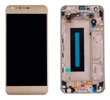 Дисплей LG K580 X Cam + тачскрин (сенсор), золотистый, в рамке, оригинал