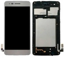 Дисплей LG M200N K8 (2017)/M210 Aristo/MS210/US215 K8 2017 + тачскрин (сенсор), серебристый, в рамке, оригинал , 40 pin