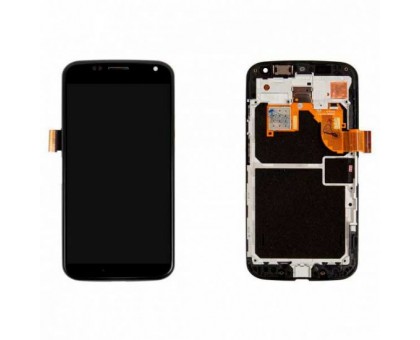 Дисплей Motorola XT1052 Moto X / XT1053 / XT1055 / XT1056 / XT1058 / XT1060 + тачскрін (сенсор), чорний в рамці