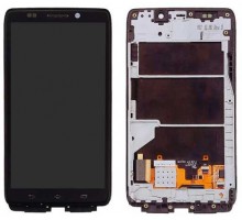 Дисплей Motorola XT1080 Droid Ultra + тачскрин (сенсор), черный, с передней панелью, Amoled, оригинал