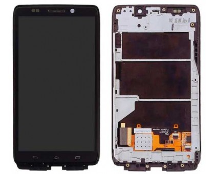 Дисплей Motorola XT1080 Droid Ultra + тачскрин (сенсор), черный, с передней панелью, Amoled, оригинал