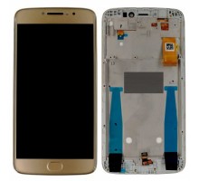 Дисплей Motorola XT1770 Moto E4 Plus/XT1771/XT1772/XT1773, версия MediaTek + тачскрин (сенсор), золотистый, в рамке