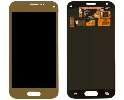 Дисплей Samsung G800H Galaxy S5 mini Duos/G800F + тачскрин (сенсор), золотистый, Copper Gold, Amoled, оригинал