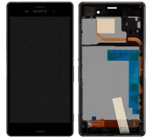 Дисплей Sony D6633 Xperia Z3 Dual + тачскрин (сенсор), черный, в рамке