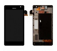 Дисплей для Nokia 730 Lumia Dual Sim/ 735 (RM-1040) + touchscreen, чёрный, с передней панелью, оригинал (Китай)