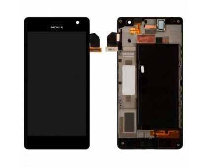 Дисплей для Nokia 730 Lumia Dual Sim/ 735 (RM-1040) + touchscreen, чёрный, с передней панелью, оригинал (Китай)