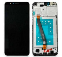 Display Huawei Honor 7X Dual Sim (BND-L21) + touchscreen sensor, black, with front panel
