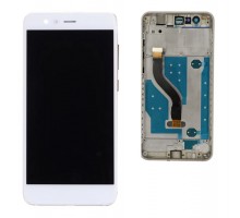Дисплей Huawei P10 Lite WAS-LX1A + тачскрин (сенсор), белый, в рамке золотоистого цвета, Pearl White