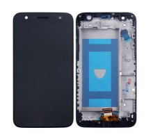 Дисплей LG M320G K10 X Power2/M322/M327/X320/X500 + тачскрин (сенсор), черный, в рамке, Titan