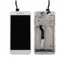 Дисплей Xiaomi Redmi 5A/Redmi Go + тачскрин (сенсор), белый, в рамке