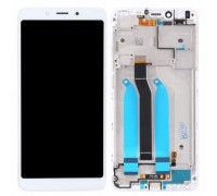 Lcd Xiaomi Redmi 6 / Redmi 6A + touch-screen (sensor), white, in frame, no proximity sensor and light