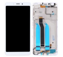 Дисплей Xiaomi Redmi 6/Redmi 6A + тачскрин (сенсор), белый, в рамке, без датчика приближения и освещения