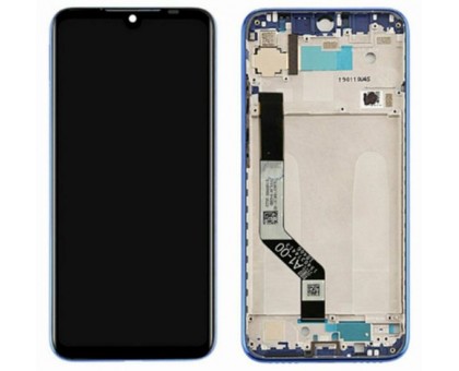 Дисплей Xiaomi Redmi Note 7 + тачскрин (сенсор), черный, в рамке синего цвета
