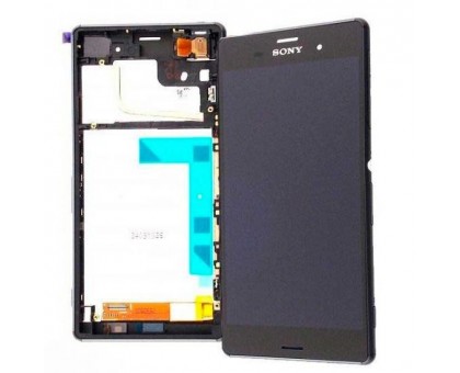 Модульний дисплей для Sony D6603 Xperia Z3 D6643 | Екран + тачскрін чорний з передньою панеллю
