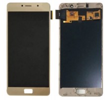 Дисплей Lenovo P2 Vibe P2A42/P2C72 + тачскрин (сенсор), золотистый, в рамке, Amoled, оригинал , переклеено стекло